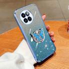 For Xiaomi Civi 4 Pro Plated Gradient Glitter Butterfly Holder TPU Phone Case(Sierra Blue) - 1