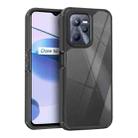 For Realme C35 Acrylic+TPU Transparent Shockproof Phone Case(Black) - 1