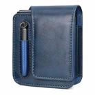 For Samsung Galaxy Z Flip 3 / 4 / 5 / 6 VIETAO Retro Thinking Series PU Shockproof Phone Bag, Without Pen(Blue) - 1