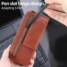 For Samsung Galaxy Z Fold 3 / 4 / 5 / 6 VIETAO Retro Thinking Series PU Shockproof Phone Bag, Without Pen(Brown) - 3