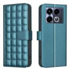 For Infinix Note 40 4G Square Texture Leather Phone Case(Green) - 1