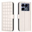 For Infinix Note 40 4G Square Texture Leather Phone Case(Beige) - 1