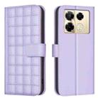 For Infinix Note 40 Pro 5G / 4G Square Texture Leather Phone Case(Purple) - 1