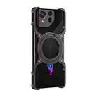 For Asus ROG Phone 8 / 8 Pro Mechanical Arm Borderless MagSafe Holder Metal Phone Case(Black Red) - 2