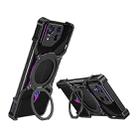 For Asus ROG Phone 8 / 8 Pro Mechanical Arm Borderless MagSafe Holder Metal Phone Case(Black Purple) - 1