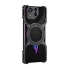 For Asus ROG Phone 8 / 8 Pro Mechanical Arm Borderless MagSafe Holder Metal Phone Case(Black Purple) - 2