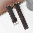 For Apple Watch 5 & 4 44mm / 3 & 2 & 1 42mm Square Tail Retro Crazy Horse Texture Leather Watch Band(Dark Brown) - 1