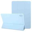 For Huawei MatePad 11.5 S GEBEI 3-folding Holder Shockproof Flip Leather Tablet Case(Sky Blue) - 1