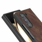 For Samsung Galaxy Z Fold6 Black Frame PU Leather Full Coverage Phone Case(Coffee) - 3