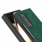 For Samsung Galaxy Z Fold6 Black Frame PU Leather Full Coverage Phone Case(Green) - 3