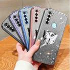 For Redmi Note 8 Plated Gradient Glitter Butterfly Holder TPU Phone Case(Silver) - 2