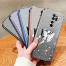 For Redmi Note 8 Pro Plated Gradient Glitter Butterfly Holder TPU Phone Case(Silver) - 2