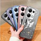 For Redmi Note 13 Pro 4G Plated Gradient Glitter Butterfly Holder TPU Phone Case(Purple) - 2
