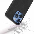 For iPhone 16 Pro Black Frame PU Leather Full Coverage Phone Case(Black) - 3