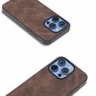 For iPhone 16 Pro Black Frame PU Leather Full Coverage Phone Case(Coffee) - 2