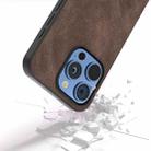 For iPhone 16 Pro Black Frame PU Leather Full Coverage Phone Case(Coffee) - 3