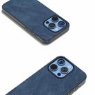 For iPhone 16 Pro Black Frame PU Leather Full Coverage Phone Case(Blue) - 2