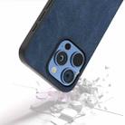 For iPhone 16 Pro Black Frame PU Leather Full Coverage Phone Case(Blue) - 3