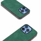 For iPhone 16 Pro Black Frame PU Leather Full Coverage Phone Case(Green) - 2