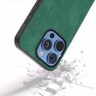 For iPhone 16 Pro Black Frame PU Leather Full Coverage Phone Case(Green) - 3