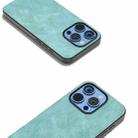 For iPhone 16 Pro Max Black Frame PU Leather Full Coverage Phone Case(Light Blue) - 2