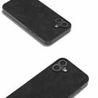 For iPhone 16 Plus Black Frame PU Leather Full Coverage Phone Case(Black) - 2