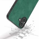 For iPhone 16 Plus Black Frame PU Leather Full Coverage Phone Case(Green) - 3