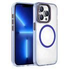 For iPhone 13 Pro Crystal TPU Hybrid PC MagSafe Phone Case(Transparent Blue) - 1