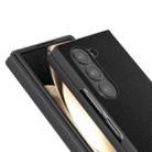 For Samsung Galaxy Z Fold6 ABEEL Black Frame Genuine Leather Elegant Phone Case(Black) - 3