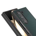 For Samsung Galaxy Z Fold6 ABEEL Black Frame Genuine Leather Elegant Phone Case(Green) - 3