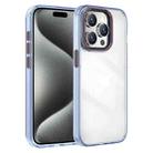For iPhone 15 Pro Max Crystal TPU Hybrid PC Phone Case(Transparent Blue) - 1