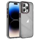 For iPhone 14 Pro Crystal TPU Hybrid PC Phone Case(Transparent Black) - 1