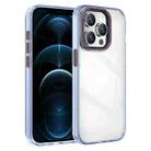 For iPhone 12 Pro Max Crystal TPU Hybrid PC Phone Case(Transparent Blue) - 1