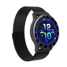 OVSEN H30 1.3 inch Round Color Screen Smart Watch, IP67 Waterproof, Support Sleep Monitoring/Two-way Anti-lost Etc, Silicone Strap Milanese Magnetic Steel Belt(Black) - 1