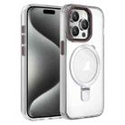 For iPhone 15 Pro Max Crystal TPU Hybrid PC MagSafe Holder Phone Case(Transparent) - 1