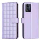 For Motorola Moto E13 4G Square Texture Leather Phone Case(Purple) - 1