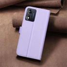 For Motorola Moto E13 4G Square Texture Leather Phone Case(Purple) - 3