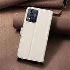 For Motorola Moto E13 4G Square Texture Leather Phone Case(Beige) - 3