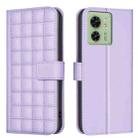 For Motorola Edge 40 5G Square Texture Leather Phone Case(Purple) - 1