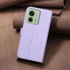 For Motorola Edge 40 5G Square Texture Leather Phone Case(Purple) - 3