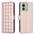 For Motorola Edge 40 5G Square Texture Leather Phone Case(Rose Gold) - 1