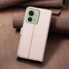 For Motorola Edge 40 5G Square Texture Leather Phone Case(Rose Gold) - 3