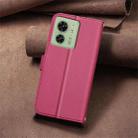 For Motorola Edge 40 5G Square Texture Leather Phone Case(Red) - 3