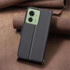 For Motorola Edge 40 5G Square Texture Leather Phone Case(Black) - 3