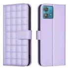 For Motorola Edge 40 Neo Square Texture Leather Phone Case(Purple) - 1