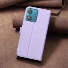 For Motorola Edge 40 Neo Square Texture Leather Phone Case(Purple) - 3