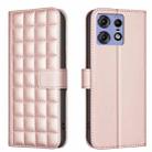 For Motorola Edge 50 Pro 5G Square Texture Leather Phone Case(Rose Gold) - 1