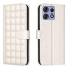 For Motorola Edge 50 Pro 5G Square Texture Leather Phone Case(Beige) - 1