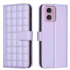 For Motorola Moto G04 / G24 / E14 Square Texture Leather Phone Case(Purple) - 1