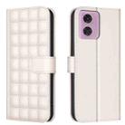 For Motorola Moto G04 / G24 / E14 Square Texture Leather Phone Case(Beige) - 1